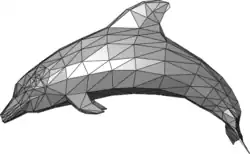 Dessin d'un dauphin gris.