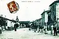 Habitants du village dans la Grande-Rue vers 1910.
