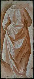 Domenico Ghirlandaio, Femme vue de dos, draperie, vers 1480.