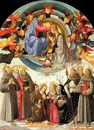 L'Incoronazione della vergine di Città di castello de Domenico Ghirlandaio.