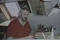 Lidwine dans son atelier lors de la réalisation de l'album " l'ami Javin" en 1998