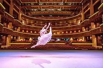 Le Ballet national cubain en train de répéter sur la scène de l'Opéra