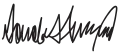 Signature de Donald Trump