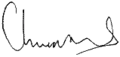 Signature de Sir Donald Tsang