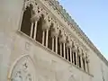 Détail de la loggia néo-gothique
