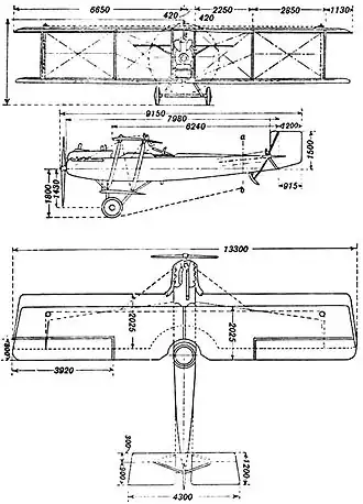 vue en plan de l’avion