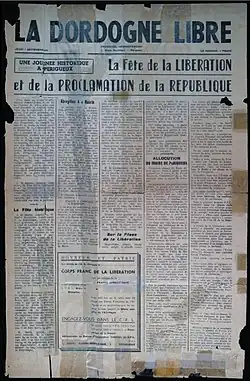 Une de journal.