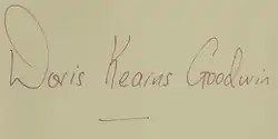 signature de Doris Kearns Goodwin