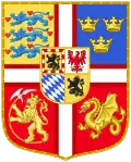 Armoiries de la reine Dorothée de 1445 à 1448.