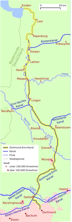 Carte synoptique du canal.