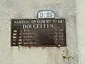 Plaque de cocher.