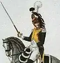 Un officier dragon du 21e régiment de dragons.