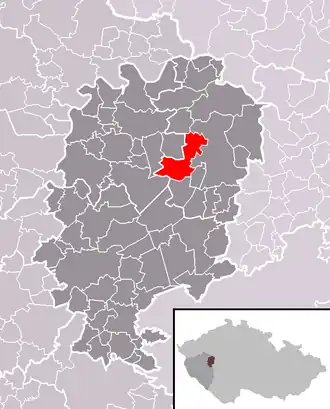 Localisation de Drahoňův Újezd
