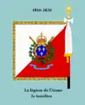 Drapeau 2e&nbsp;bataillon de la Légion de l'Aisne (revers).