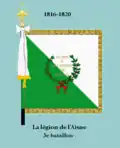 Drapeau 3e&nbsp;bataillon de la Légion de l'Aisne (avers).