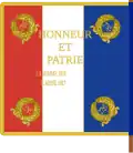 Dessin du revers du drapeau du 278e&nbsp;RI avec ses inscriptions.