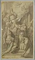 Vierge et Saints v. 1730, Cooper–Hewitt, Smithsonian Design Museum New York.