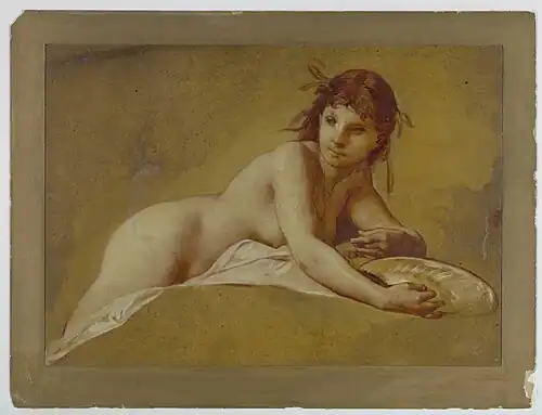 Étude de nu (fin du XIXe&nbsp;siècle, New York, Cooper–Hewitt, Smithsonian Design Museum.