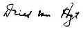 Signature de Dries van Agt