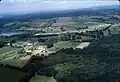 La forêt de Pouez avec en arrière-plan la ville de Rennes.