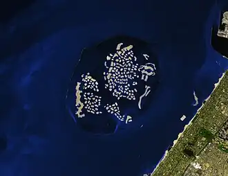 Image satellite de The World en 2009.