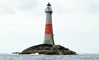 Dubh Artach et son phare en 2014.