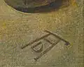 Monogramme aux pieds d'Adam
