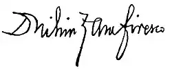signature de Duiliu Zamfirescu