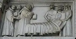 Martinus Monachum defunctum vivere fecit (« Martin a ramené à la vie un moine décédé »)