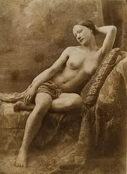 Durieu, étude de nu pour Delacroix vers 1855.