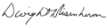Signature de Dwight D. Eisenhower