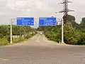 Jonction des routes E60 et E692