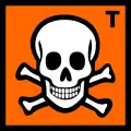 Ancien symbole apposé sur les produits toxiques selon la directive 67/548/EEC de la Communauté européenne.