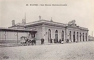 La gare, au début du XXe&nbsp;siècle.