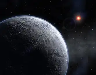 Vision d'artiste d'une exoplanète.