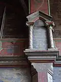 Motifs peints sur le lambris formant un dôme au-dessus de l'entrée de l'église, XIXe&nbsp;siècle