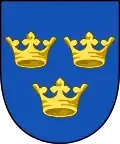 Les petites armoiries du royaume de Suède, datant de 1336.