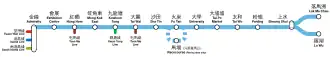 Voir la carte de la ligne.