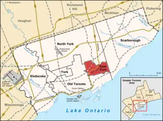 Localisation de East York