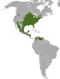 Aire de répartition du Lapin de Floride