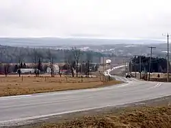Route Eaton-Sawyerville (routes 210 et 253) près d'Eaton.