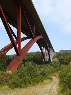 Le viaduc de l'Eau Rouge, entre Verviers et Malmedy.