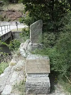 Stèle commémorant le passage de la Légion étrangère