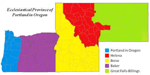 Province ecclésiastique de Portland en Oregon.