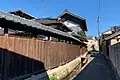 Quartier historique près de la rivière Egawa à Kamo (Niigata)