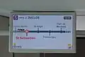 Écran à bord d'un bus de la ligne 5 (ancien réseau).