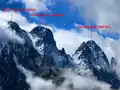 Le Pelvoux et le pic Sans Nom depuis le glacier Blanc.