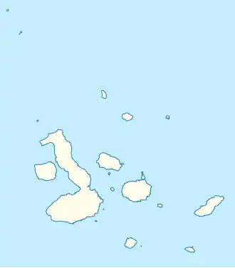 Flancs du volcan Wolf, domaine de l'Iguane rose des Galapagos. Localisation.