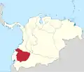 Le département de Quito de 1824 à 1830.