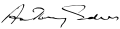 Signature de Sir Anthony Eden
